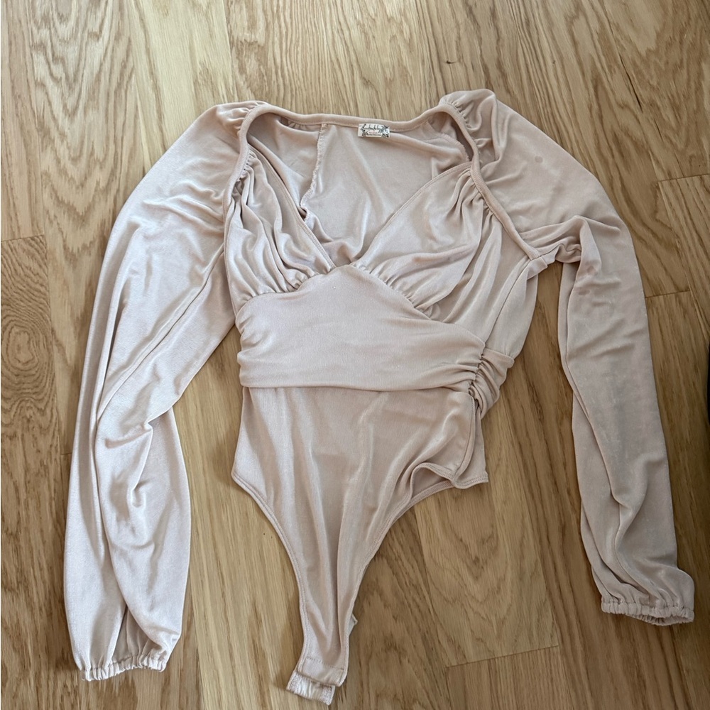 Free People Blush Long Sleeve Bodysuit